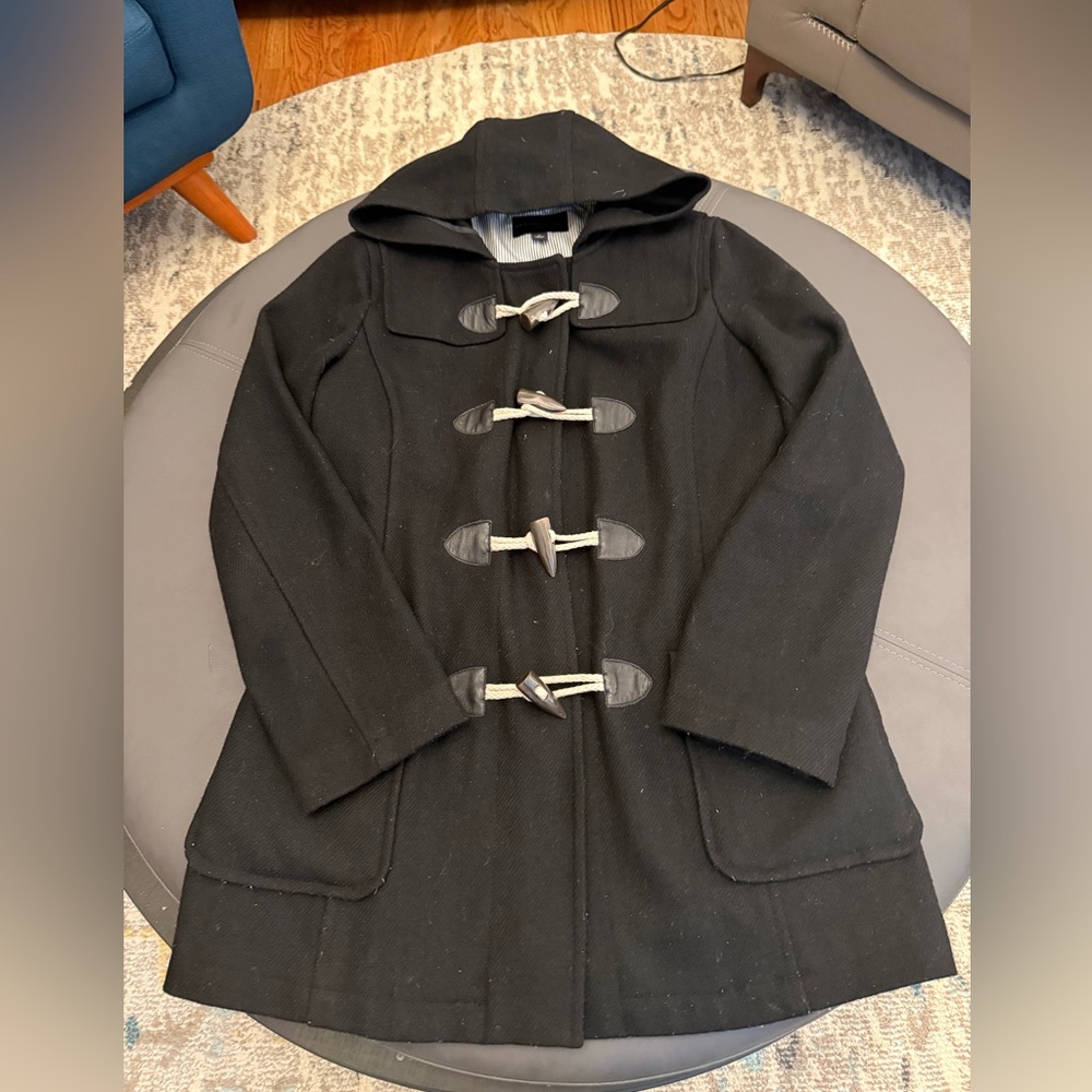 Banana Republic Toggle Wool Coat Women’s Medium Black